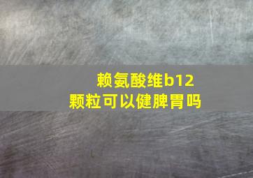 赖氨酸维b12颗粒可以健脾胃吗