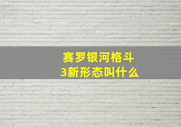 赛罗银河格斗3新形态叫什么