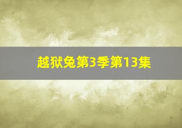 越狱兔第3季第13集