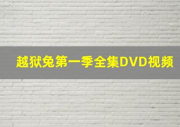 越狱兔第一季全集DVD视频