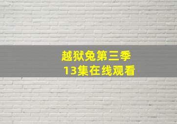 越狱兔第三季13集在线观看