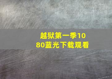 越狱第一季1080蓝光下载观看