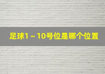 足球1～10号位是哪个位置