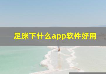 足球下什么app软件好用