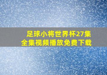 足球小将世界杯27集全集视频播放免费下载