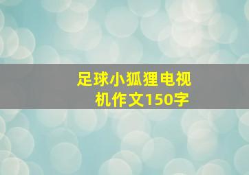 足球小狐狸电视机作文150字