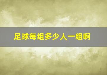 足球每组多少人一组啊