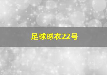 足球球衣22号