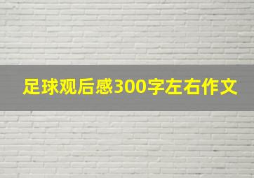 足球观后感300字左右作文