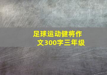 足球运动健将作文300字三年级