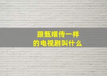 跟甄嬛传一样的电视剧叫什么