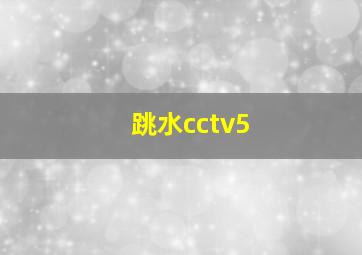 跳水cctv5