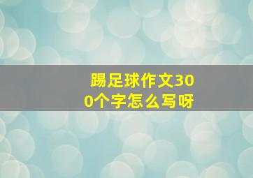 踢足球作文300个字怎么写呀