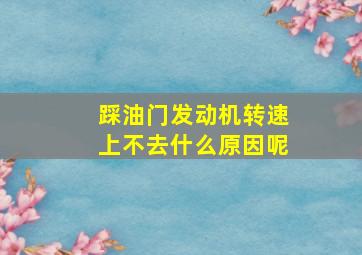 踩油门发动机转速上不去什么原因呢