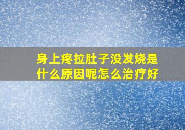 身上疼拉肚子没发烧是什么原因呢怎么治疗好