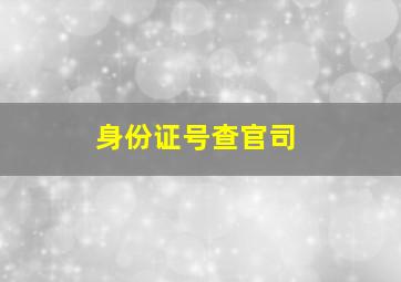 身份证号查官司