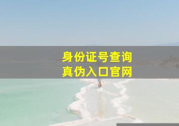 身份证号查询真伪入口官网