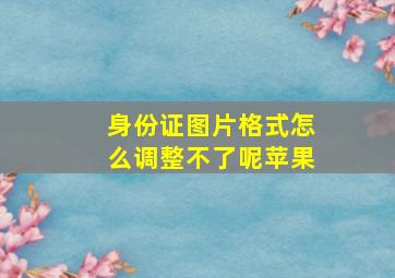 身份证图片格式怎么调整不了呢苹果