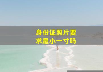 身份证照片要求是小一寸吗