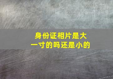 身份证相片是大一寸的吗还是小的