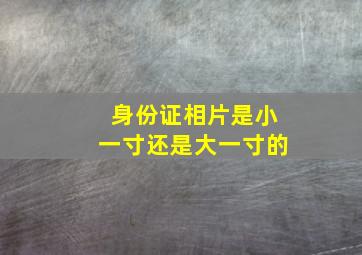 身份证相片是小一寸还是大一寸的