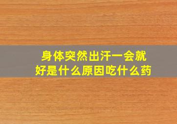 身体突然出汗一会就好是什么原因吃什么药