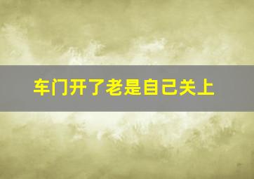 车门开了老是自己关上