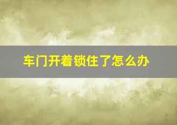 车门开着锁住了怎么办