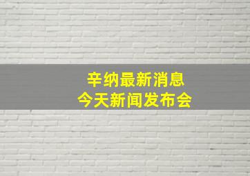 辛纳最新消息今天新闻发布会