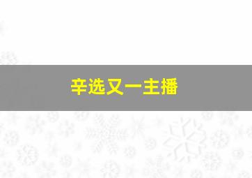 辛选又一主播