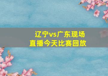 辽宁vs广东现场直播今天比赛回放