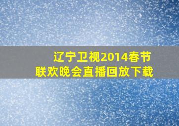 辽宁卫视2014春节联欢晚会直播回放下载