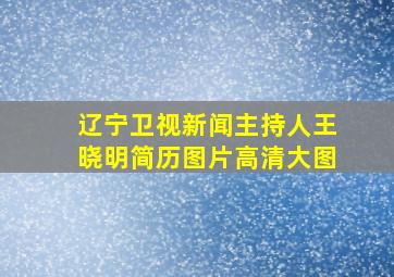 辽宁卫视新闻主持人王晓明简历图片高清大图