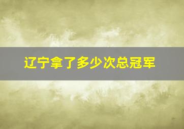 辽宁拿了多少次总冠军