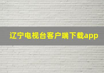 辽宁电视台客户端下载app