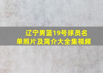 辽宁男篮19号球员名单照片及简介大全集视频