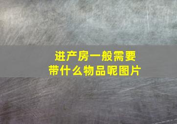 进产房一般需要带什么物品呢图片