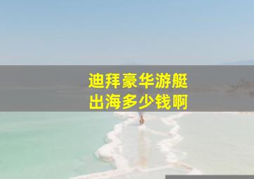 迪拜豪华游艇出海多少钱啊