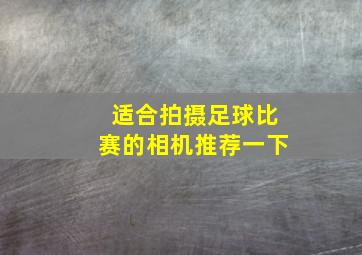 适合拍摄足球比赛的相机推荐一下