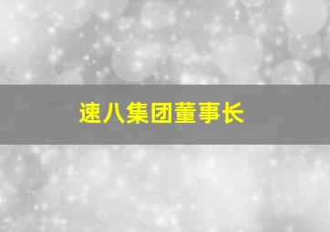 速八集团董事长