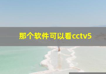 那个软件可以看cctv5