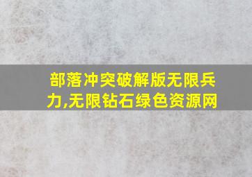 部落冲突破解版无限兵力,无限钻石绿色资源网