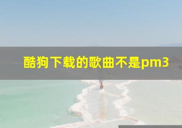 酷狗下载的歌曲不是pm3