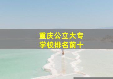 重庆公立大专学校排名前十