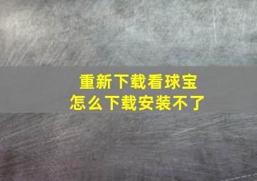 重新下载看球宝怎么下载安装不了