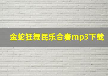 金蛇狂舞民乐合奏mp3下载