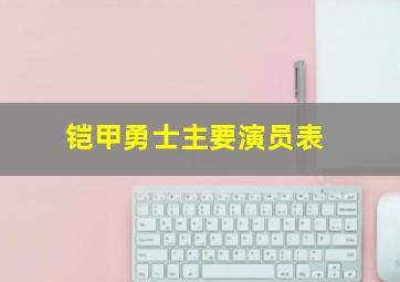 铠甲勇士主要演员表