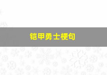 铠甲勇士梗句