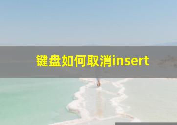 键盘如何取消insert