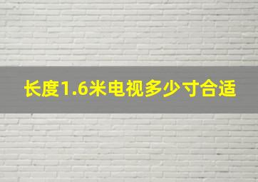 长度1.6米电视多少寸合适